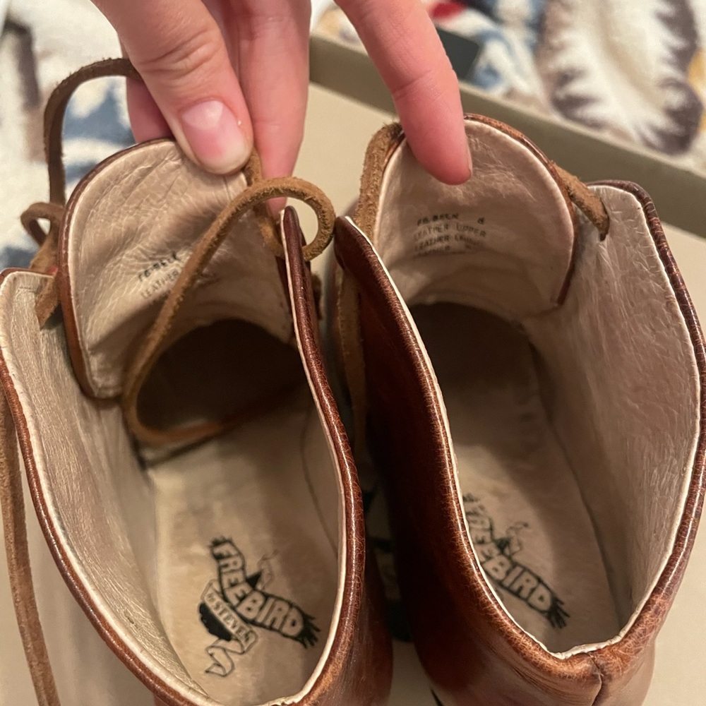 Freebird Beck Cognac Brown Leather Ankle Boots - Picture 5 of 6
